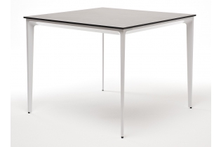 MR1001131 обеденный стол из HPL 90х90см, цвет «серый гранит«, каркас белый