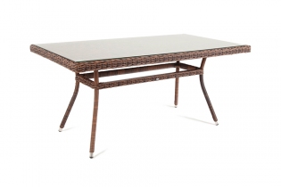«Латте» плетеный стол из искусственного ротанга 140х80см, цвет соломенный