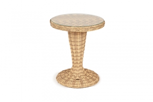 «Леванте» стол круглый из искусственного ротанга (соломенный)