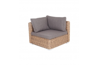 «Лунго» модуль диванный угловой с подушками, цвет соломенный (гиацинт)