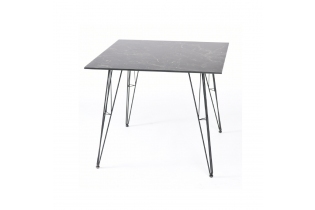 «Руссо» обеденный стол из HPL квадратный 90х90см, цвет «черный мрамор»